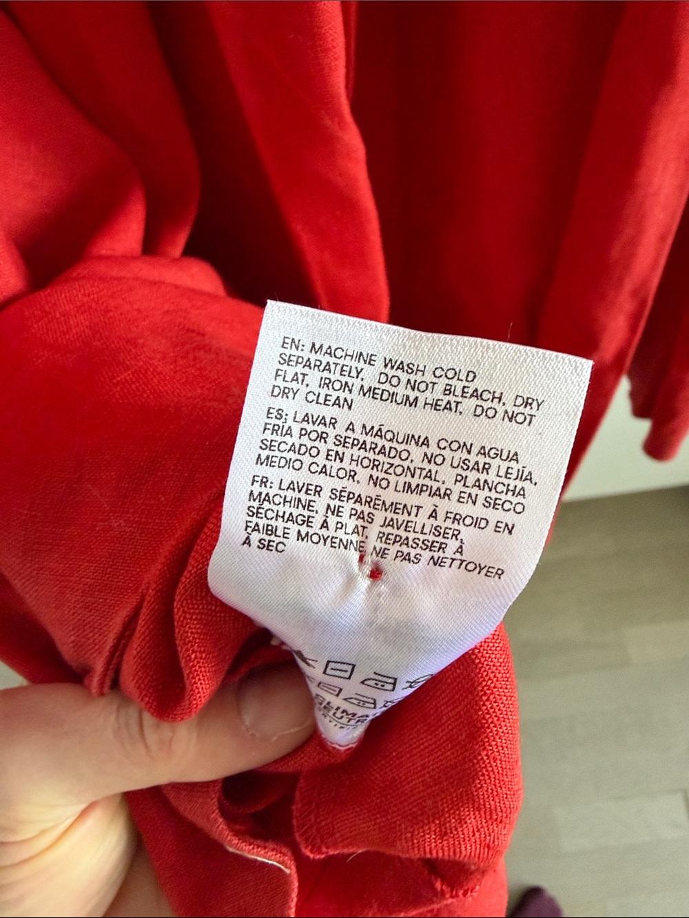 Reformation Balia Linen Dress Red - Size 4 - Picture 13 of 14